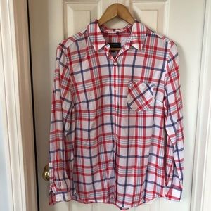 Banana Republic Womens Plaid Buttondown